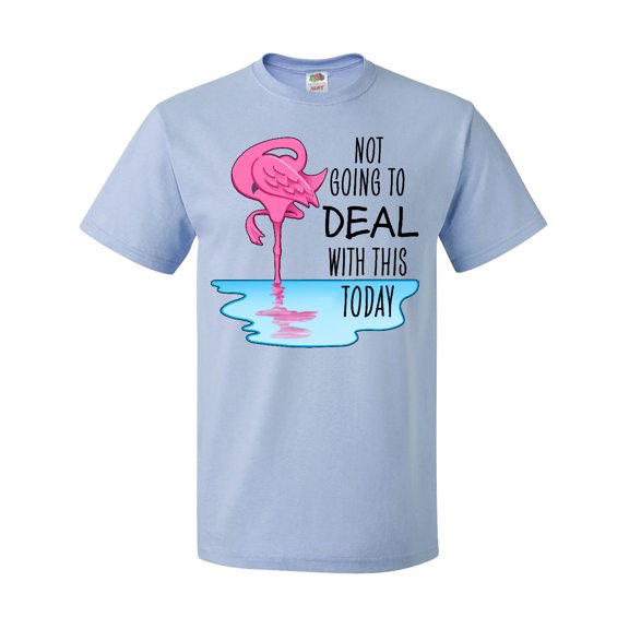 Inktastic Not Going to Deal with This Today- Sleeping Flamingo T-Shirt