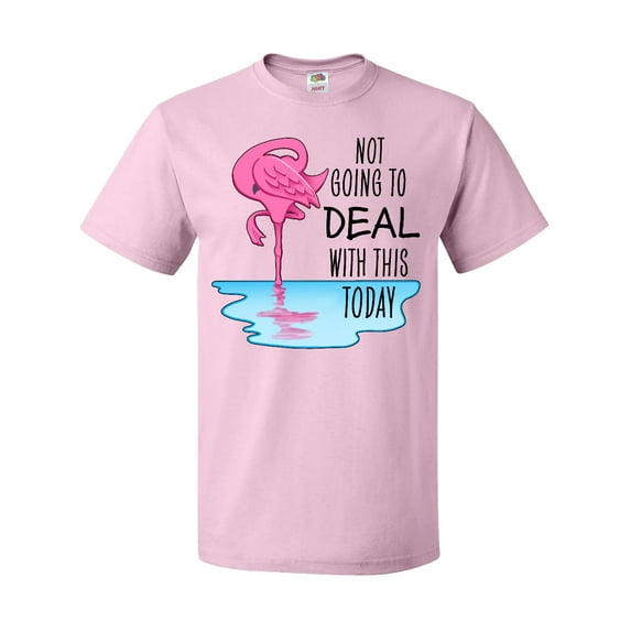 Inktastic Not Going to Deal with This Today- Sleeping Flamingo T-Shirt