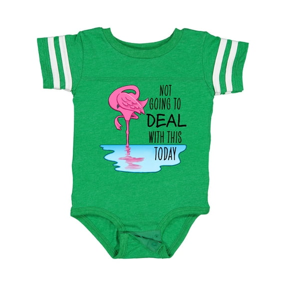 Inktastic Not Going to Deal with This Today- sleeping flamingo Boys or Girls Baby Bodysuit
