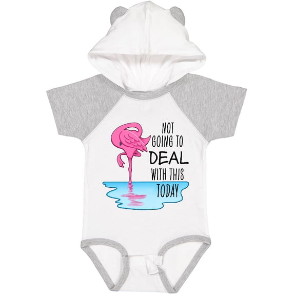 Inktastic Not Going to Deal with This Today- sleeping flamingo Boys or Girls Baby Bodysuit