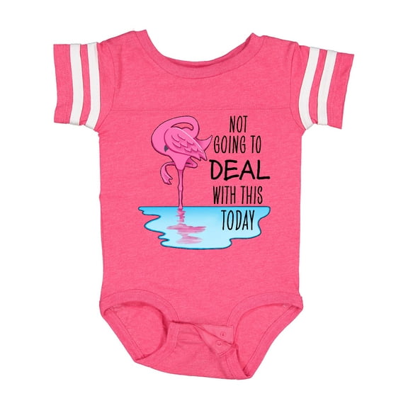 Inktastic Not Going to Deal with This Today- sleeping flamingo Boys or Girls Baby Bodysuit