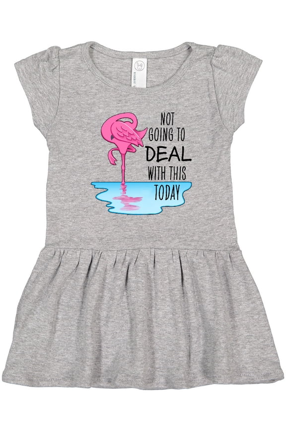 Not Going to Deal with This Today- sleeping flamingo Girls Toddler Dress