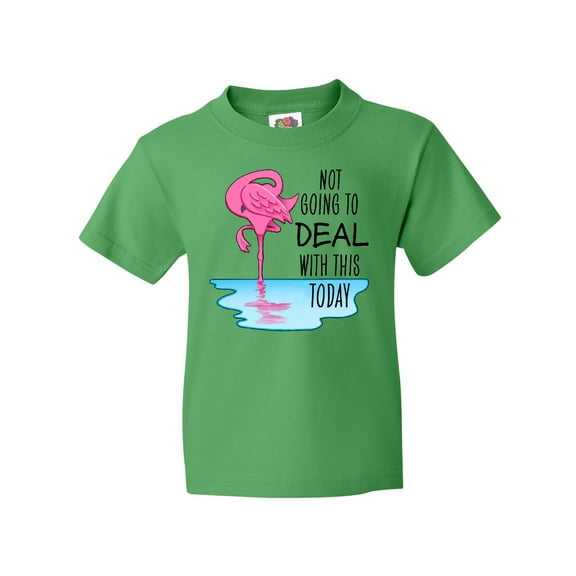 Inktastic Not Going to Deal with This Today- sleeping flamingo Youth T-Shirt