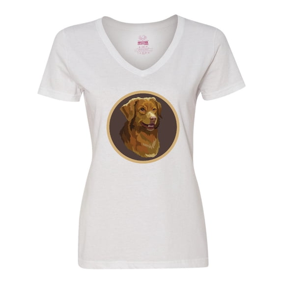 Inktastic Nova Scotia Duck Tolling Retriever Dog Women's V-Neck T-Shirt