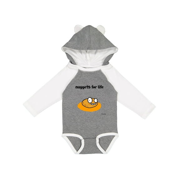 Inktastic Nuggets for Life Boys or Girls Long Sleeve Baby Bodysuit