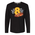 thumbnail image 1 of Inktastic Number Eight Race Car Long Sleeve T-Shirt, 1 of 5