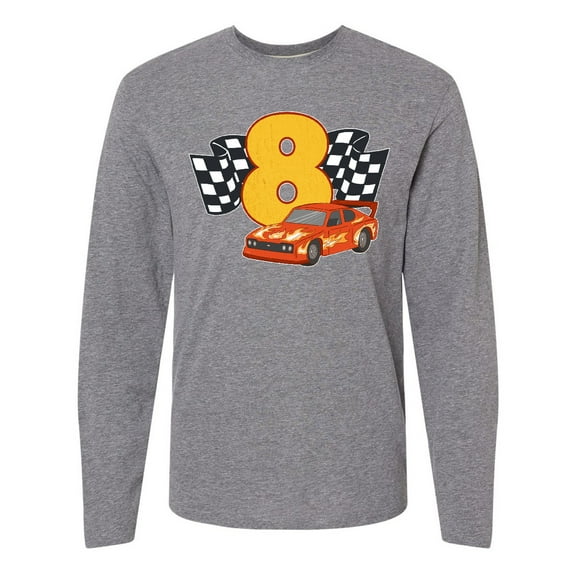Inktastic Number Eight Race Car Long Sleeve T-Shirt