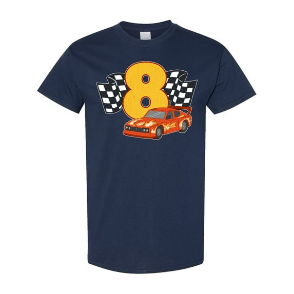 Inktastic Number Eight Race Car T-Shirt