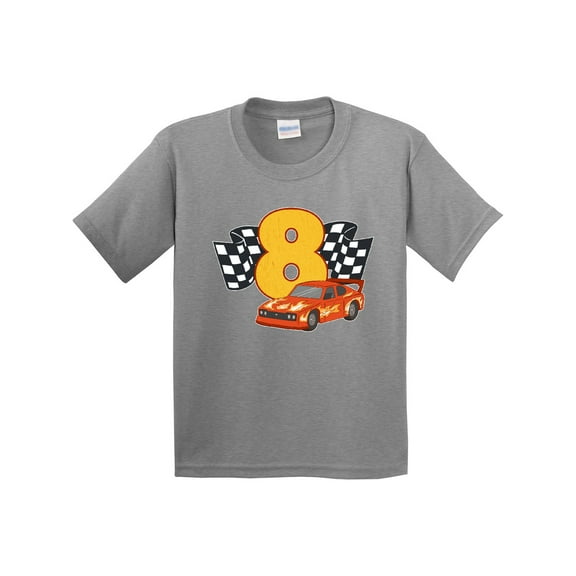 Inktastic Number Eight Race Car Youth T-Shirt