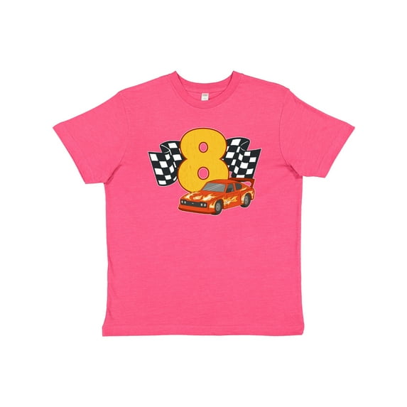 Inktastic Number Eight Race Car Youth T-Shirt