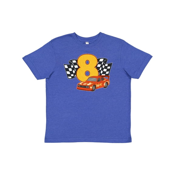 Inktastic Number Eight Race Car Youth T-Shirt