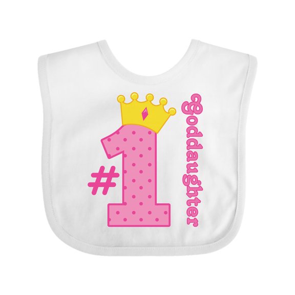 Inktastic Number One Goddaughter Girls Baby Bib