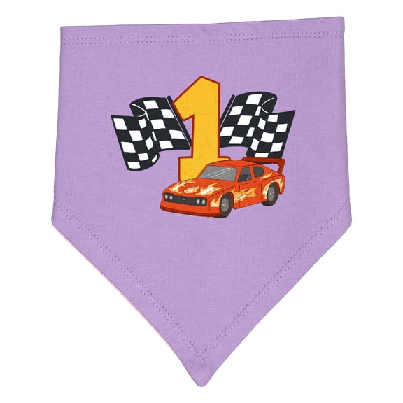 Inktastic Number One Race Car Baby Bandana Bib