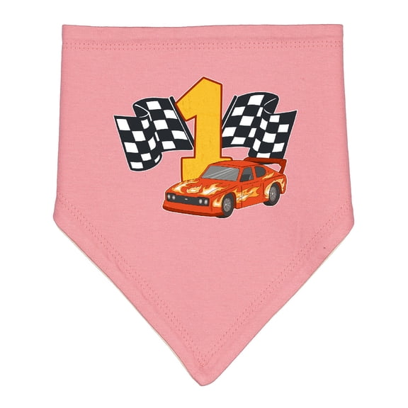 Inktastic Number One Race Car Baby Bandana Bib