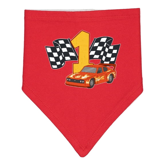 Inktastic Number One Race Car Baby Bandana Bib