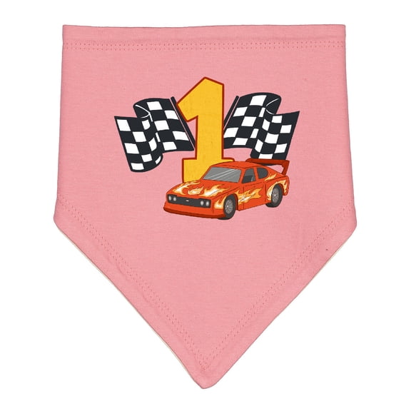 Inktastic Number One Race Car Baby Bandana Bib