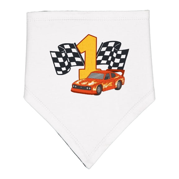 Inktastic Number One Race Car Baby Bandana Bib