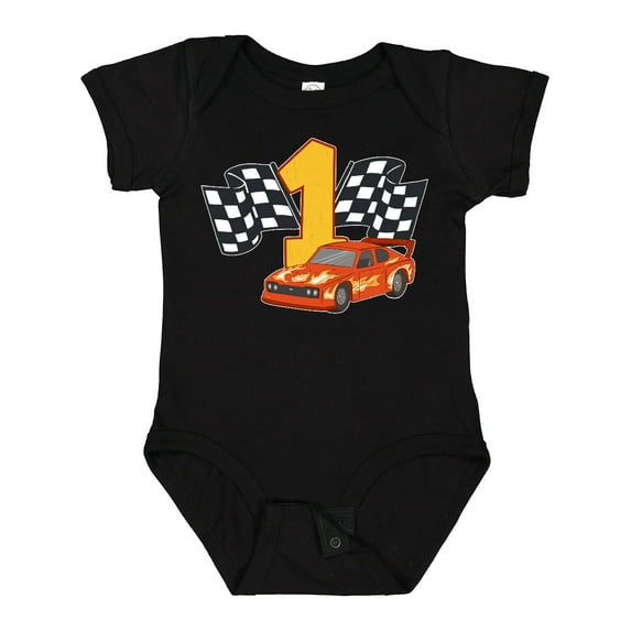 Inktastic Number One Race Car Boys or Girls Baby Bodysuit