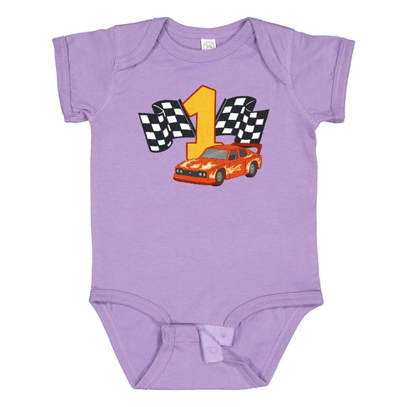 Inktastic Number One Race Car Boys or Girls Baby Bodysuit