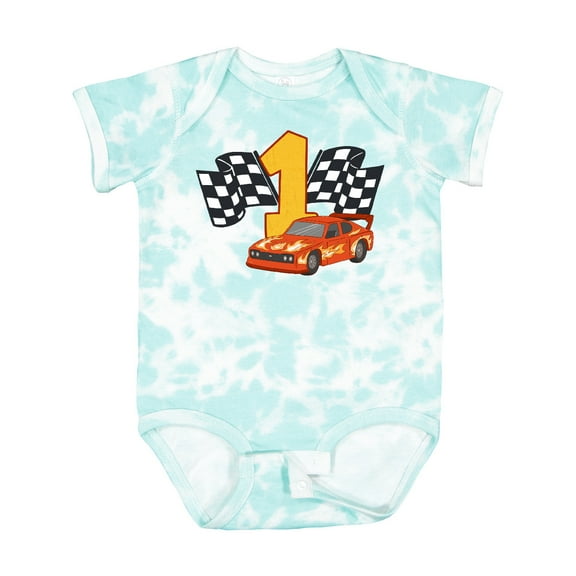 Inktastic Number One Race Car Boys or Girls Baby Bodysuit