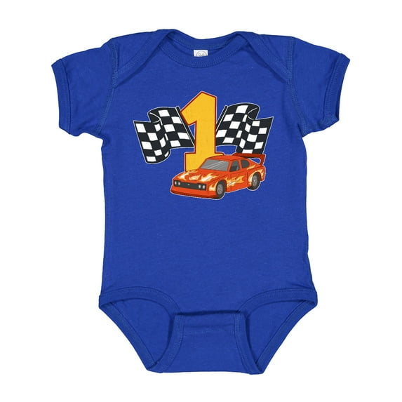 Inktastic Number One Race Car Boys or Girls Baby Bodysuit