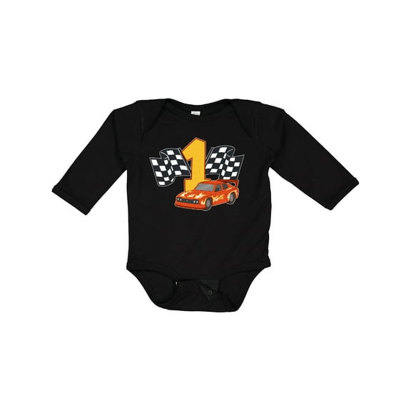 Inktastic Number One Race Car Boys or Girls Long Sleeve Baby Bodysuit