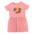 thumbnail image 1 of Inktastic Number Three Race Car Girls Toddler Dress, 1 of 5