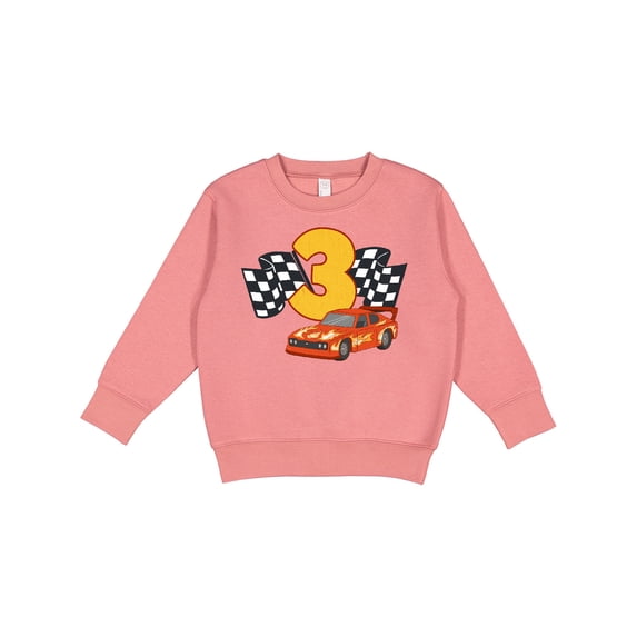 Inktastic Number Three Race Car Toddler Sweatshirt