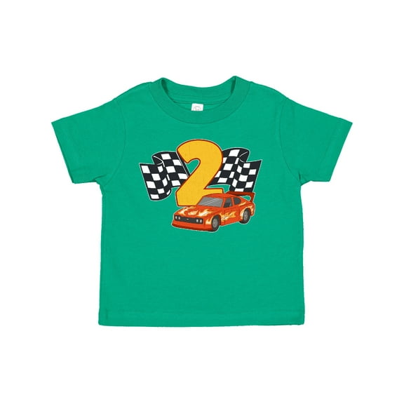 Inktastic Number Two Race Car Boys or Girls Toddler T-Shirt