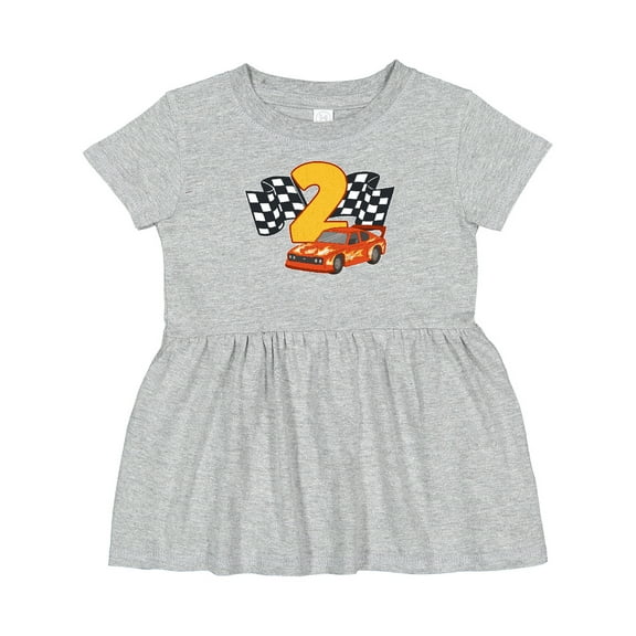 Inktastic Number Two Race Car Girls Baby Dress