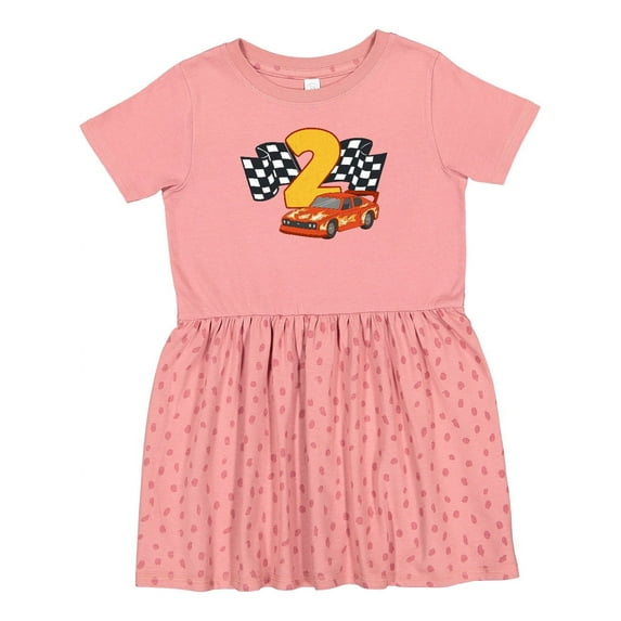 Inktastic Number Two Race Car Girls Toddler Dress