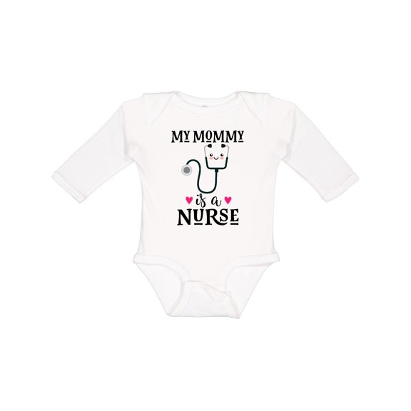 Inktastic Nurse Mom Kids Nursing Girls Long Sleeve Baby Bodysuit