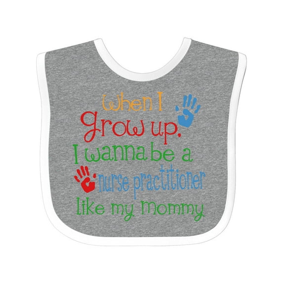 Inktastic Nurse Practitioner Like Mommy Boys or Girls Baby Bib