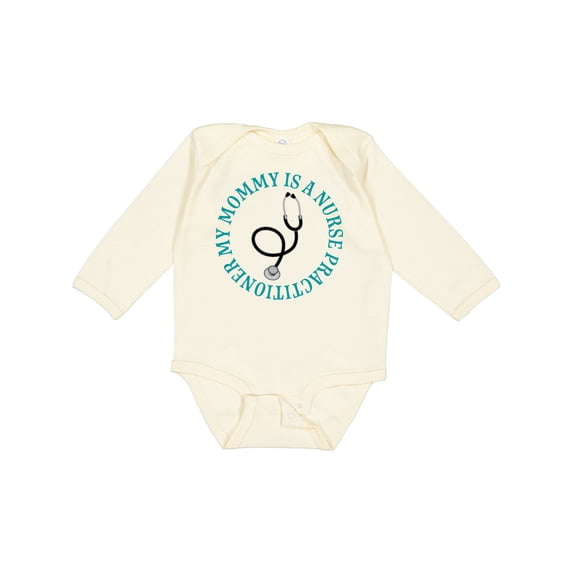 Inktastic Nurse Practitioner Mommy Childs Boys or Girls Long Sleeve Baby Bodysuit
