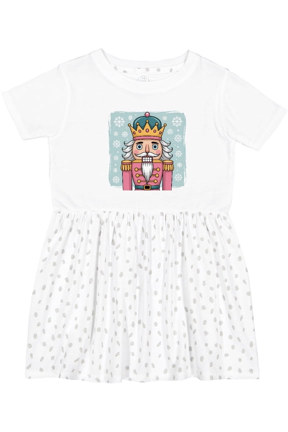Nutcracker Christmas Blue Crown Girls Toddler Dress