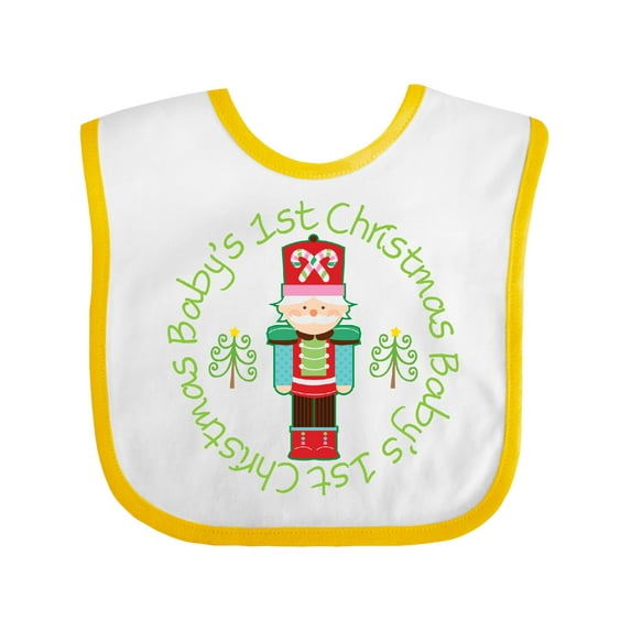Inktastic Nutcracker First Christmas Babys 1st Boys or Girls Baby Bib