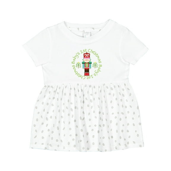 Inktastic Nutcracker First Christmas Babys 1st Girls Baby Dress
