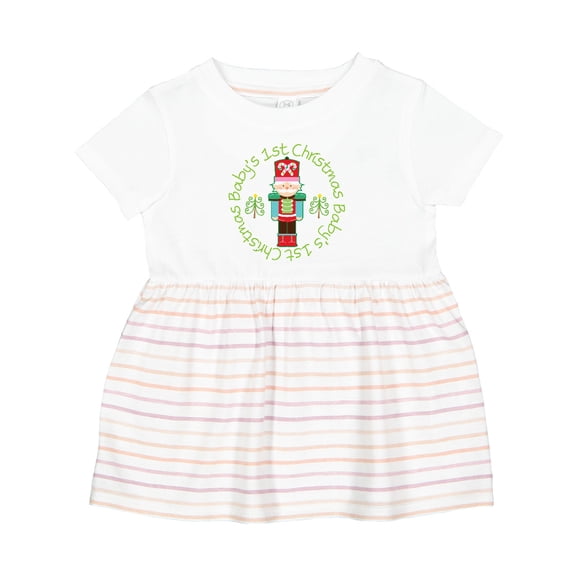 Inktastic Nutcracker First Christmas Babys 1st Girls Baby Dress