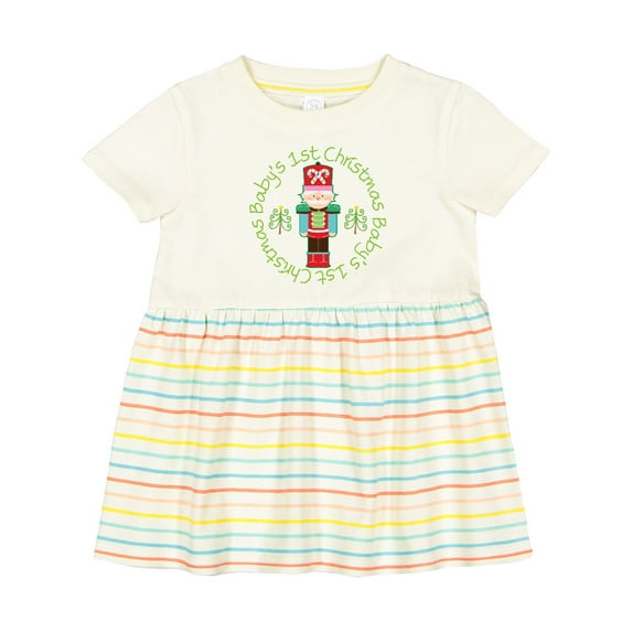 Inktastic Nutcracker First Christmas Babys 1st Girls Baby Dress