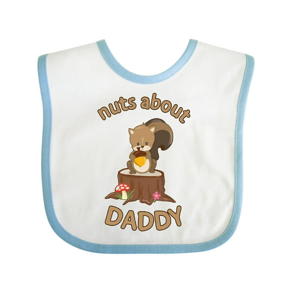 Inktastic Nuts About Daddy Boys or Girls Baby Bib