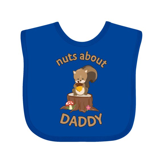 Inktastic Nuts About Daddy Boys or Girls Baby Bib