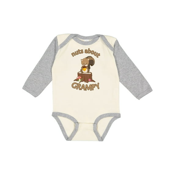 Inktastic Nuts About Grampy Boys or Girls Long Sleeve Baby Bodysuit