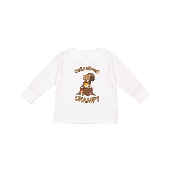 Inktastic Nuts About Grampy Boys or Girls Long Sleeve Toddler T-Shirt
