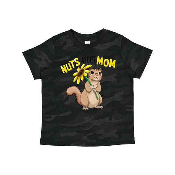 Inktastic Nuts About Mom Cute Chipmunk with Sunflower Boys or Girls Toddler T-Shirt