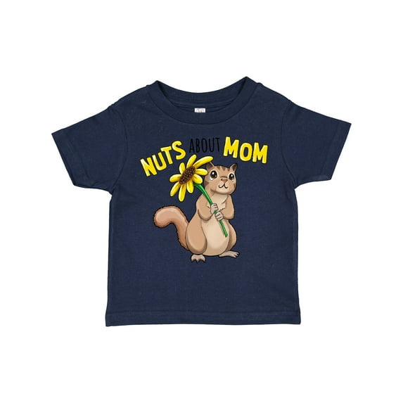 Inktastic Nuts About Mom Cute Chipmunk with Sunflower Boys or Girls Toddler T-Shirt