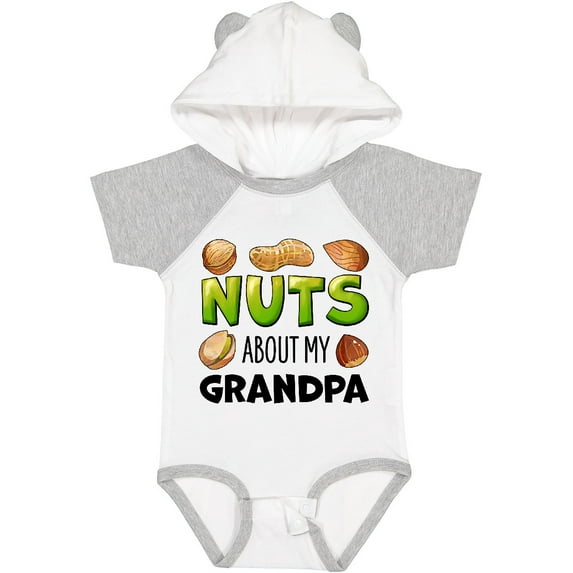Inktastic Nuts About My Grandpa Peanut, Almond, Pistachio Boys or Girls Baby Bodysuit