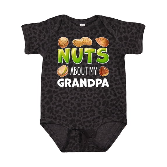 Inktastic Nuts About My Grandpa Peanut, Almond, Pistachio Boys or Girls Baby Bodysuit