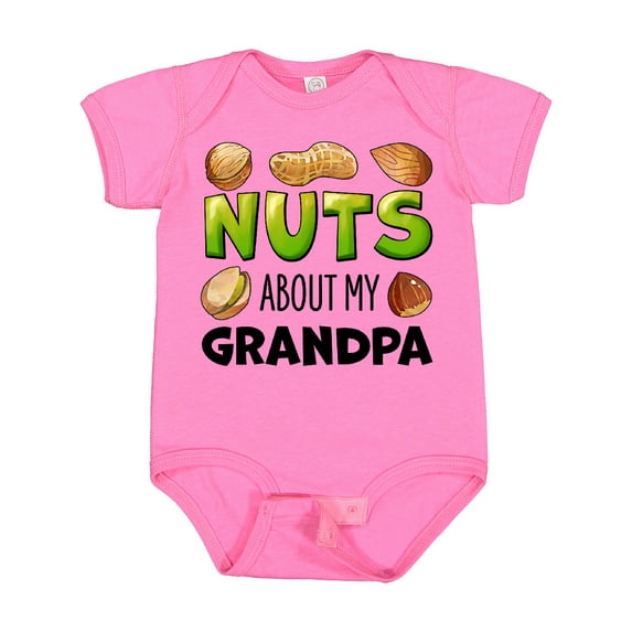 Inktastic Nuts About My Grandpa Peanut, Almond, Pistachio Boys or Girls Baby Bodysuit
