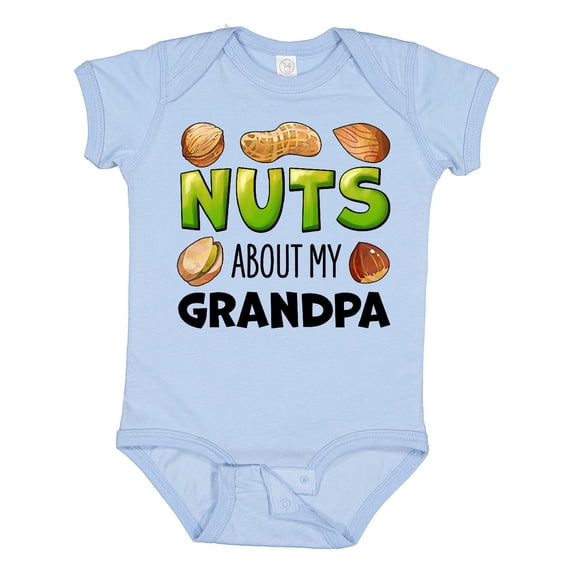 Inktastic Nuts About My Grandpa Peanut, Almond, Pistachio Boys or Girls Baby Bodysuit