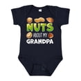 thumbnail image 1 of Inktastic Nuts About My Grandpa Peanut, Almond, Pistachio Boys or Girls Baby Bodysuit, 1 of 5